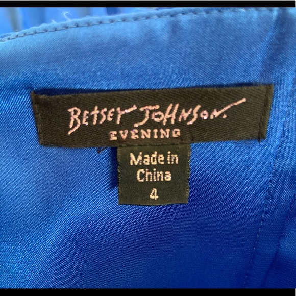 Betsey Johnson Strapless Dress in Cobalt Blue 4 - Picture 6 of 10